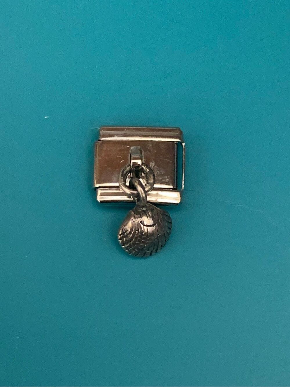 Italian Charm Vintage with Sterling Silver dangling Sea Shell #beach